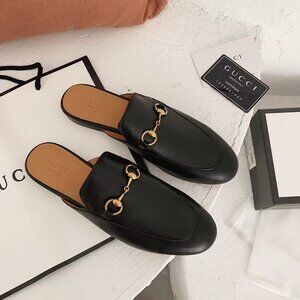 Gucci Princetown Mules Black Leather